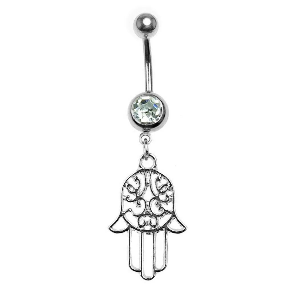 1pc  Sexy Dangling Navel Belly Button Rings Belly Piercing Crystal Surgical Steel 14g Woman Body Jewelry Barbell