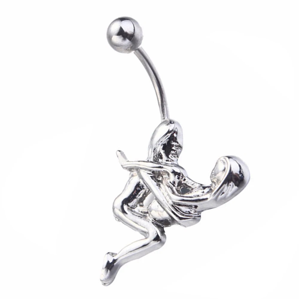 1pc  Sexy Dangling Navel Belly Button Rings Belly Piercing Crystal Surgical Steel 14g Woman Body Jewelry Barbell