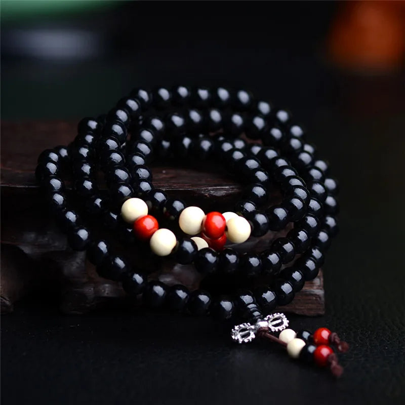 108 Beads 8mm Natural Sandalwood Buddhist Buddha Wood Prayer Bead Male Unisex Men Bracelets & Bangles Jewelry Bijoux