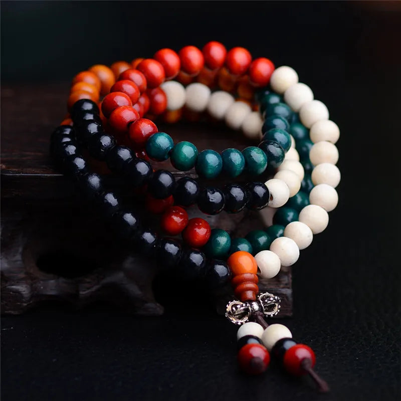 108 Beads 8mm Natural Sandalwood Buddhist Buddha Wood Prayer Bead Male Unisex Men Bracelets & Bangles Jewelry Bijoux