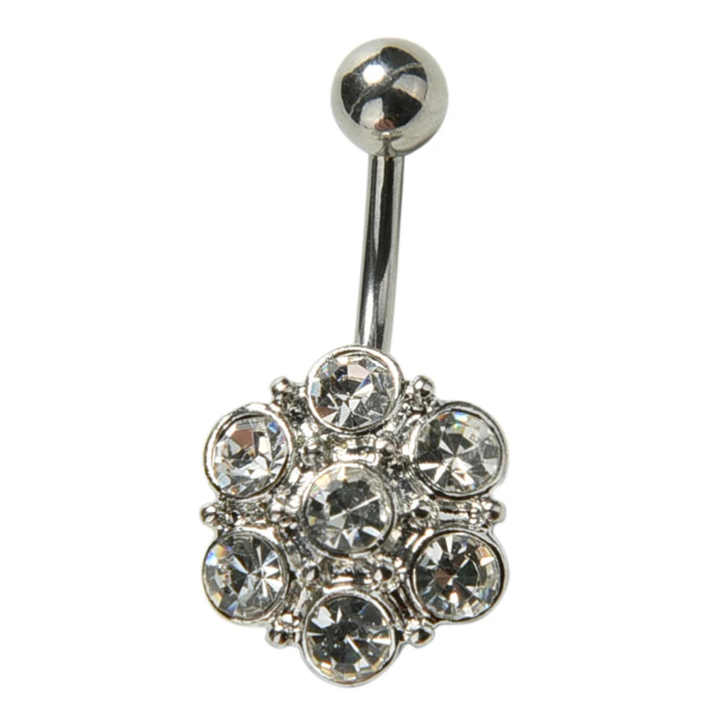 1pc  Sexy Dangling Navel Belly Button Rings Belly Piercing Crystal Surgical Steel 14g Woman Body Jewelry Barbell